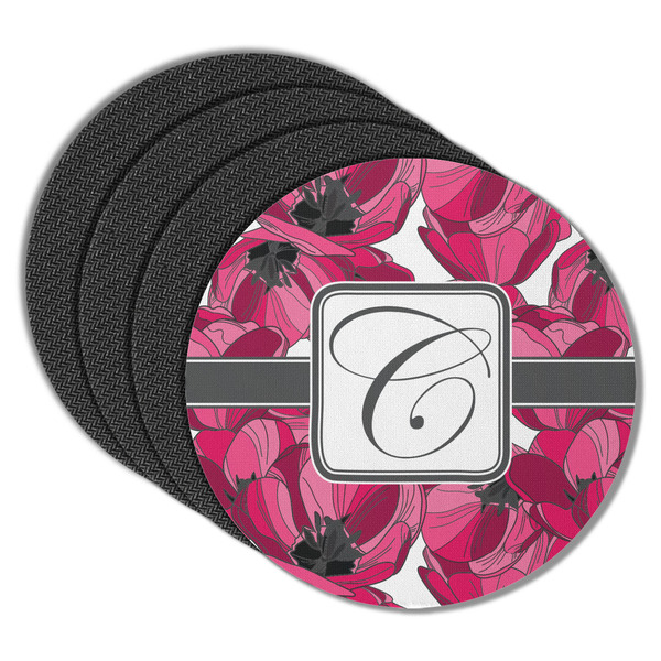 Tulips Round Coaster Rubber Back - Main