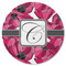 Tulips Round Rubber Backed Coaster (Personalized)