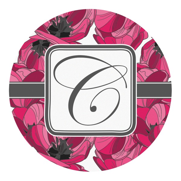 Custom Tulips Round Decal - Small (Personalized)
