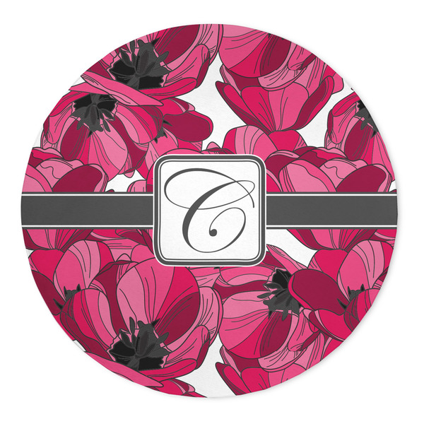 Custom Tulips 5' Round Indoor Area Rug (Personalized)