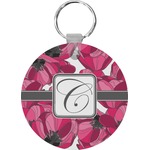 Tulips Round Plastic Keychain (Personalized)