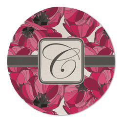 Tulips Round Linen Placemat - Single Sided (Personalized)