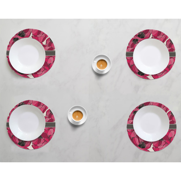 Tulips Round Linen Placemats - LIFESTYLE (set of 4)