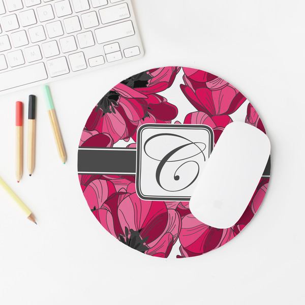 Tulips Round Mousepad - LIFESTYLE 2