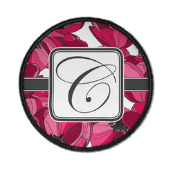 Tulips Iron On Round Patch w/ Initial