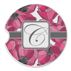 Tulips Sandstone Car Coaster - Single (Personalized)
