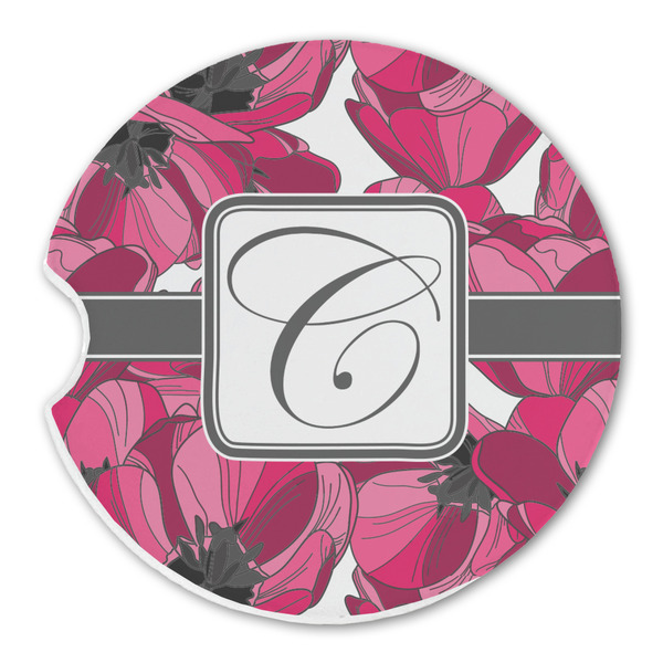Tulips Sandstone Car Coaster - Single