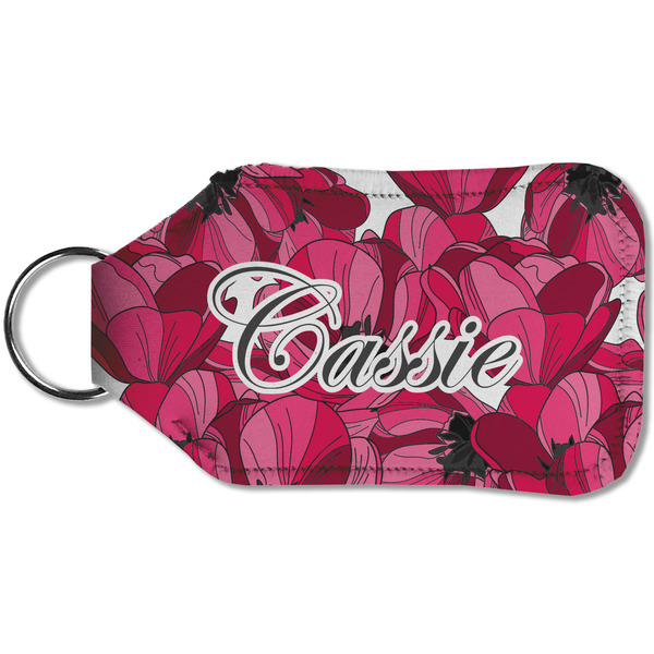 Tulips Sanitizer Holder Keychain - Small (Back)