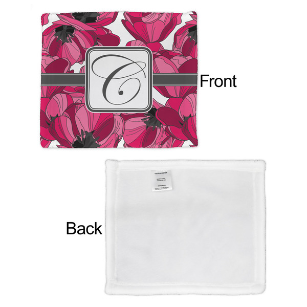 Tulips Security Blanket - Front & White Back View