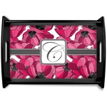 Tulips Black Wooden Tray - Small (Personalized)