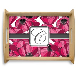 Tulips Natural Wooden Tray - Large (Personalized)