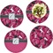 Tulips Set of 4 Glass Lunch / Dinner Plate 10" (Personalized)