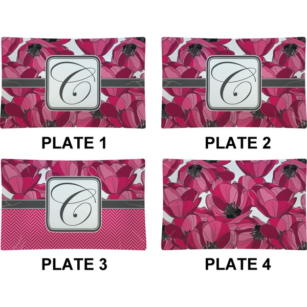 Tulips Set of Rectangular Dinner Plates (Approval)