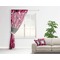 Tulips Sheer Curtain With Window and Rod - in Room Matching Pillow