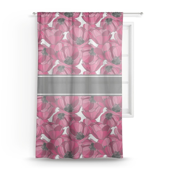 Custom Tulips Sheer Curtain