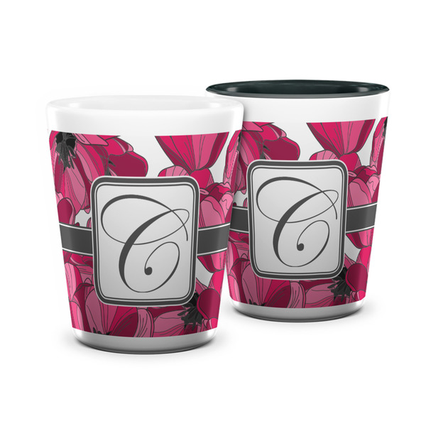 Custom Tulips Ceramic Shot Glass - 1.5 oz (Personalized)