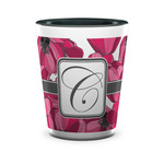 Tulips Ceramic Shot Glass - 1.5 oz - Two Tone - Single (Personalized)