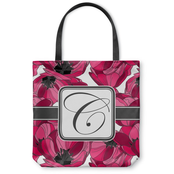 Custom Tulips Canvas Tote Bag - Large - 18"x18" (Personalized)