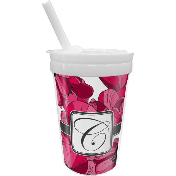 Custom Tulips Sippy Cup with Straw (Personalized)