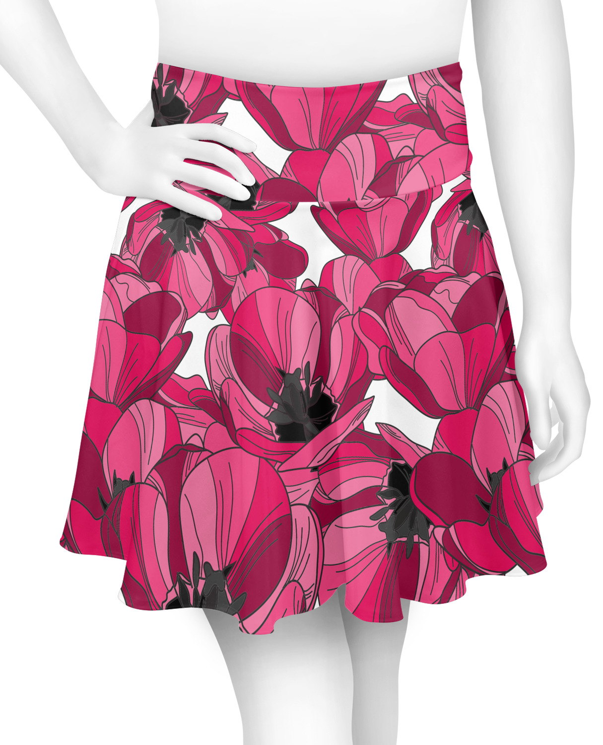 Custom Tulips Skater Skirt | YouCustomizeIt
