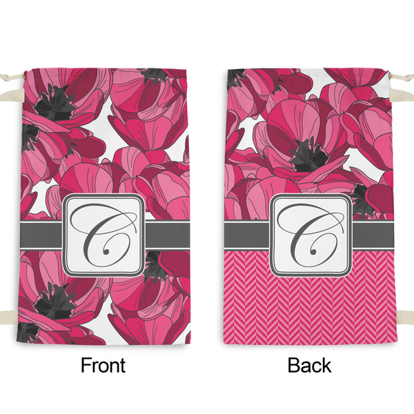 Tulips Small Laundry Bag - Front & Back View
