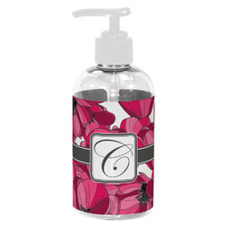Tulips Plastic Soap / Lotion Dispenser (8 oz - Small - White) (Personalized)