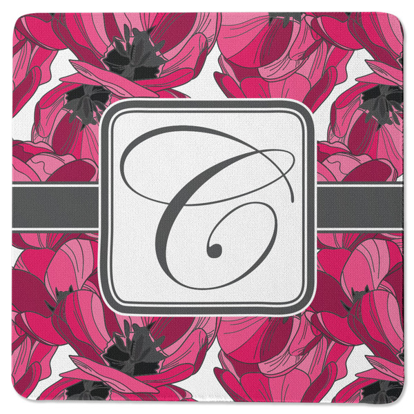 Tulips Square Coaster Rubber Back - Single