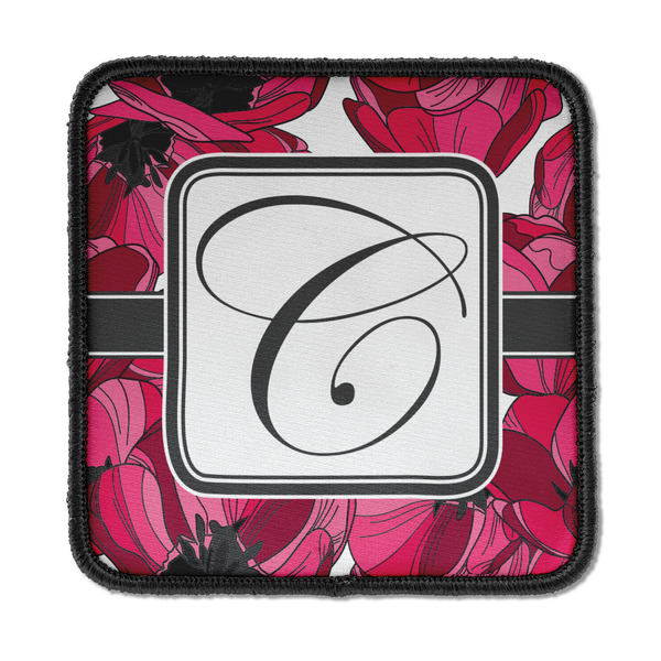 Custom Tulips Iron On Square Patch w/ Initial