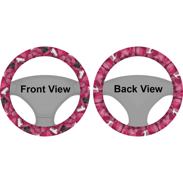 Tulips Steering Wheel Cover- Front and Back