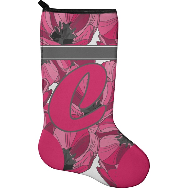 Custom Tulips Holiday Stocking - Neoprene (Personalized)