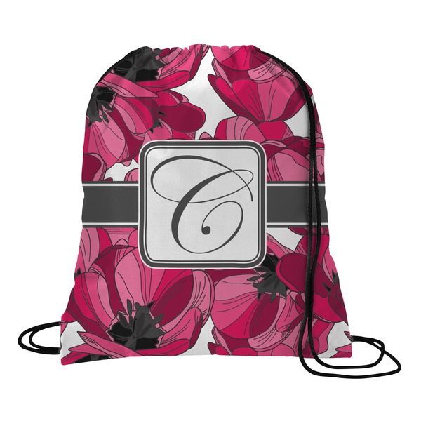 Custom Tulips Drawstring Backpack - Small (Personalized)