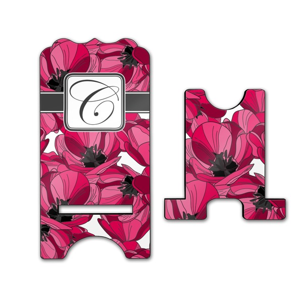 Tulips Stylized Phone Stand - Front & Back - Large