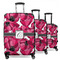 Tulips 3 Piece Luggage Set - 20" Carry On, 24" Medium Checked, 28" Large Checked (Personalized)