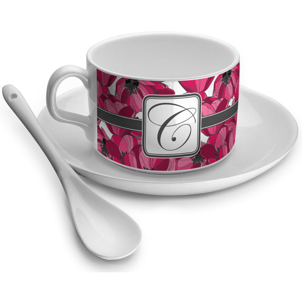 Custom Tulips Tea Cup - Single (Personalized)