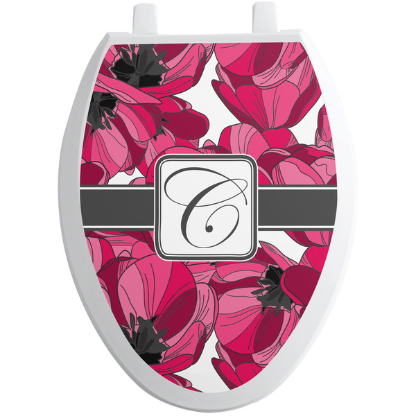 Tulips Toilet Seat Decal (Personalized)