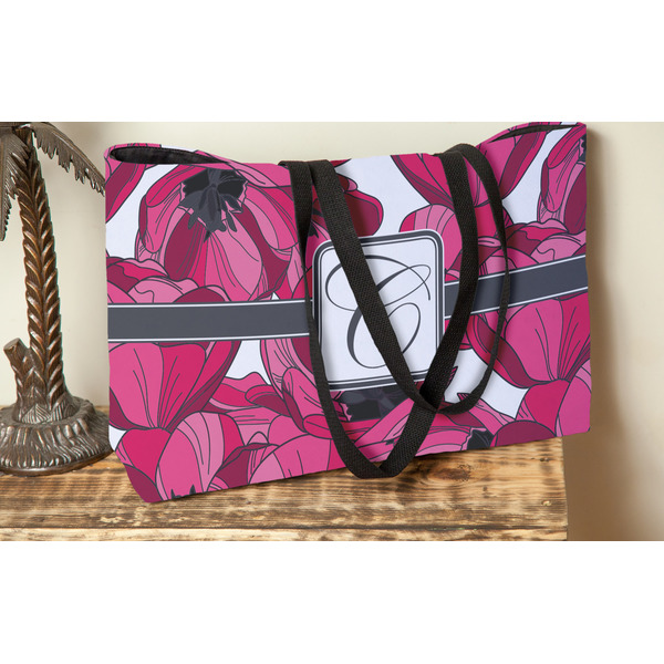 Tulips Tote w/Black Handles - Lifestyle View
