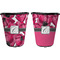 Tulips Trash Can Black - Front and Back - Apvl