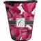 Tulips Waste Basket - Single Sided (Black) (Personalized)