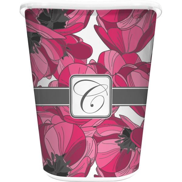 Custom Tulips Waste Basket (Personalized)
