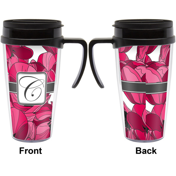 Tulips Travel Mug with Black Handle - Approval