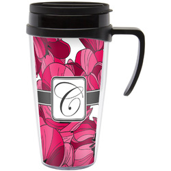 Tulips Acrylic Travel Mug with Handle (Personalized)