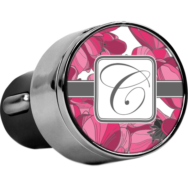 Custom Tulips USB Car Charger (Personalized)