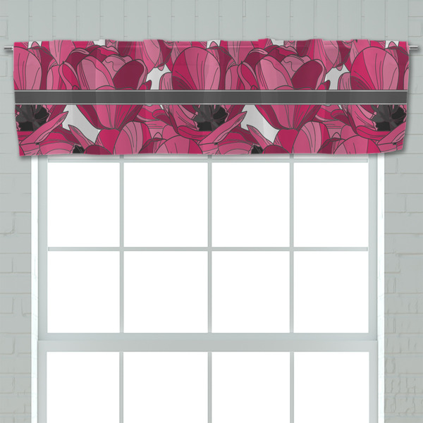 Tulips Valance - Closeup on window