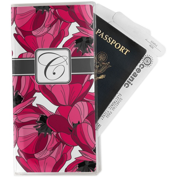 Custom Tulips Travel Document Holder
