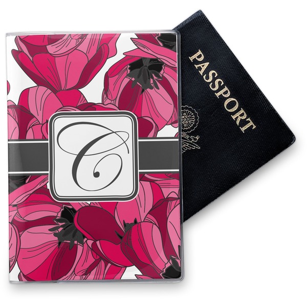 Custom Tulips Vinyl Passport Holder (Personalized)