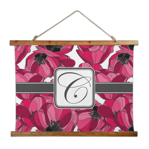 Custom Tulips Wall Hanging Tapestry - Wide (Personalized)