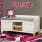 Tulips Wall Name Decal Above Storage bench