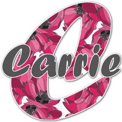 Tulips Name & Initial Decal - Custom Sized (Personalized)