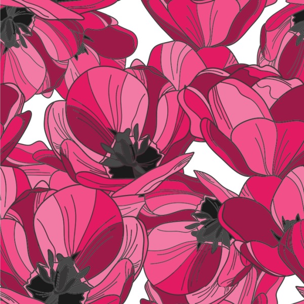Custom Tulips Wallpaper & Surface Covering (Peel & Stick 24"x 24" Sample)