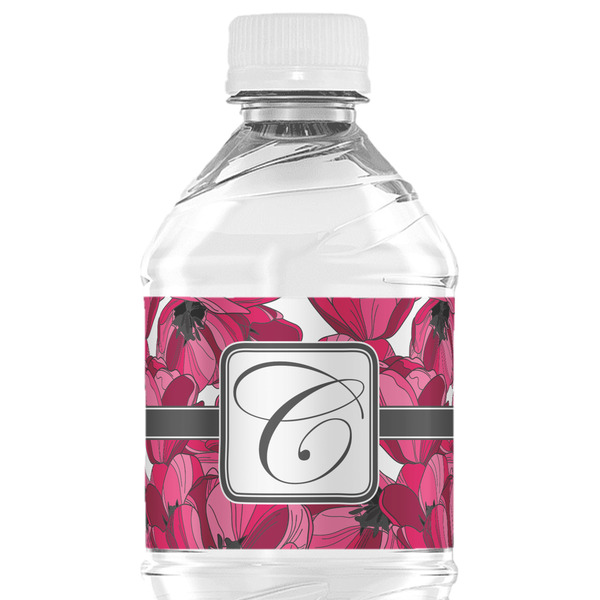 Custom Tulips Water Bottle Labels - Custom Sized (Personalized)